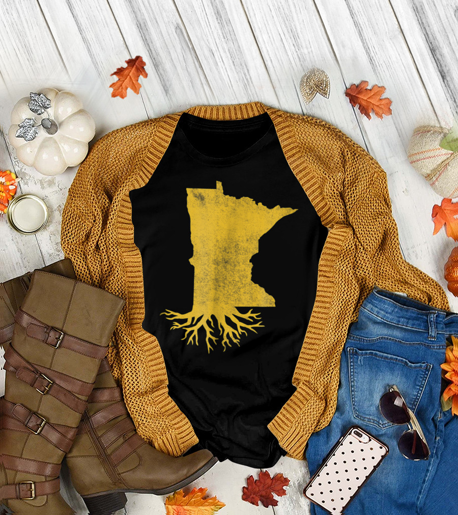Vintage Minnesota State Roots Home Grown Hometown T-Shirt