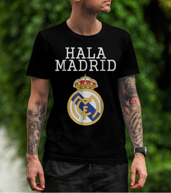 Hala Madrid Real Madrid CF Crest With Crown T-Shirt
