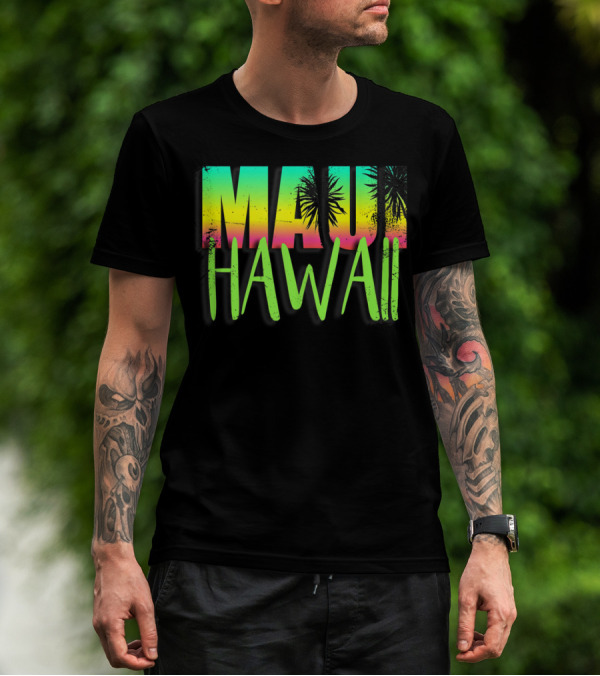 Maui Hawaii Vintage Sunset Vacation T-Shirt