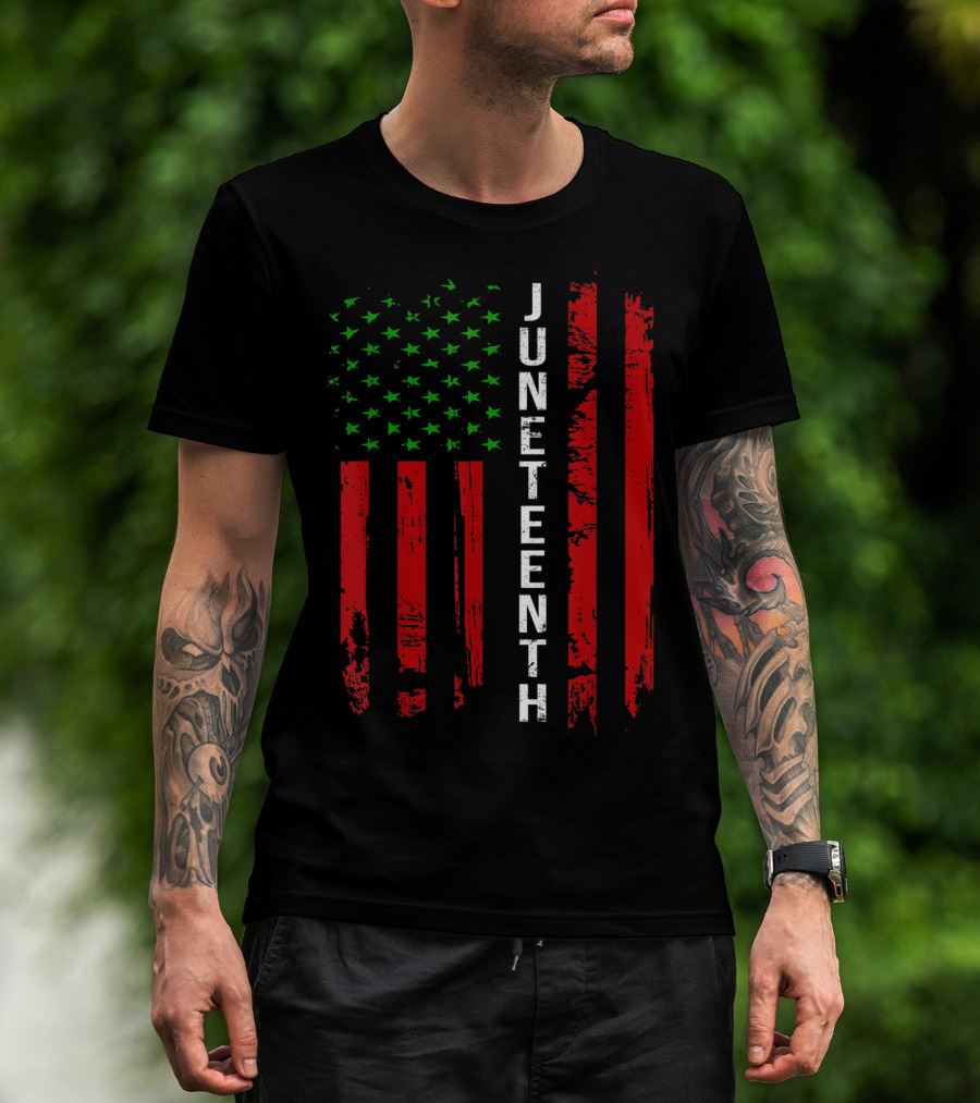Juneteenth African American Flag T-Shirt