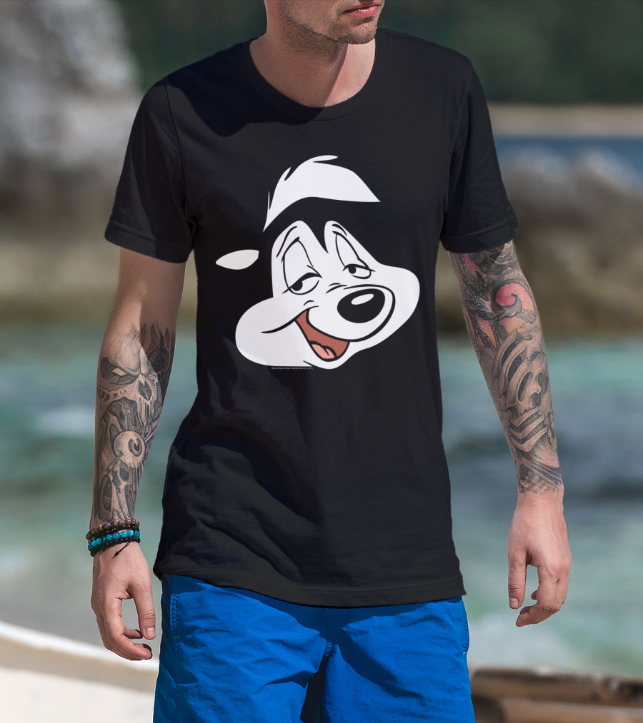 Looney Tunes Pepe Le Pew Face Character Classic T-Shirt