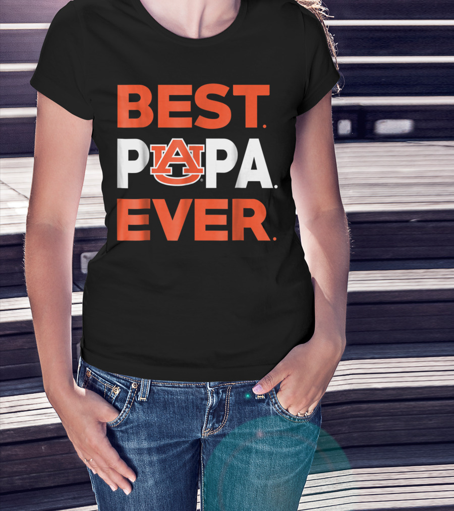 Best Papa Ever Auburn Tigers Mens T-Shirt