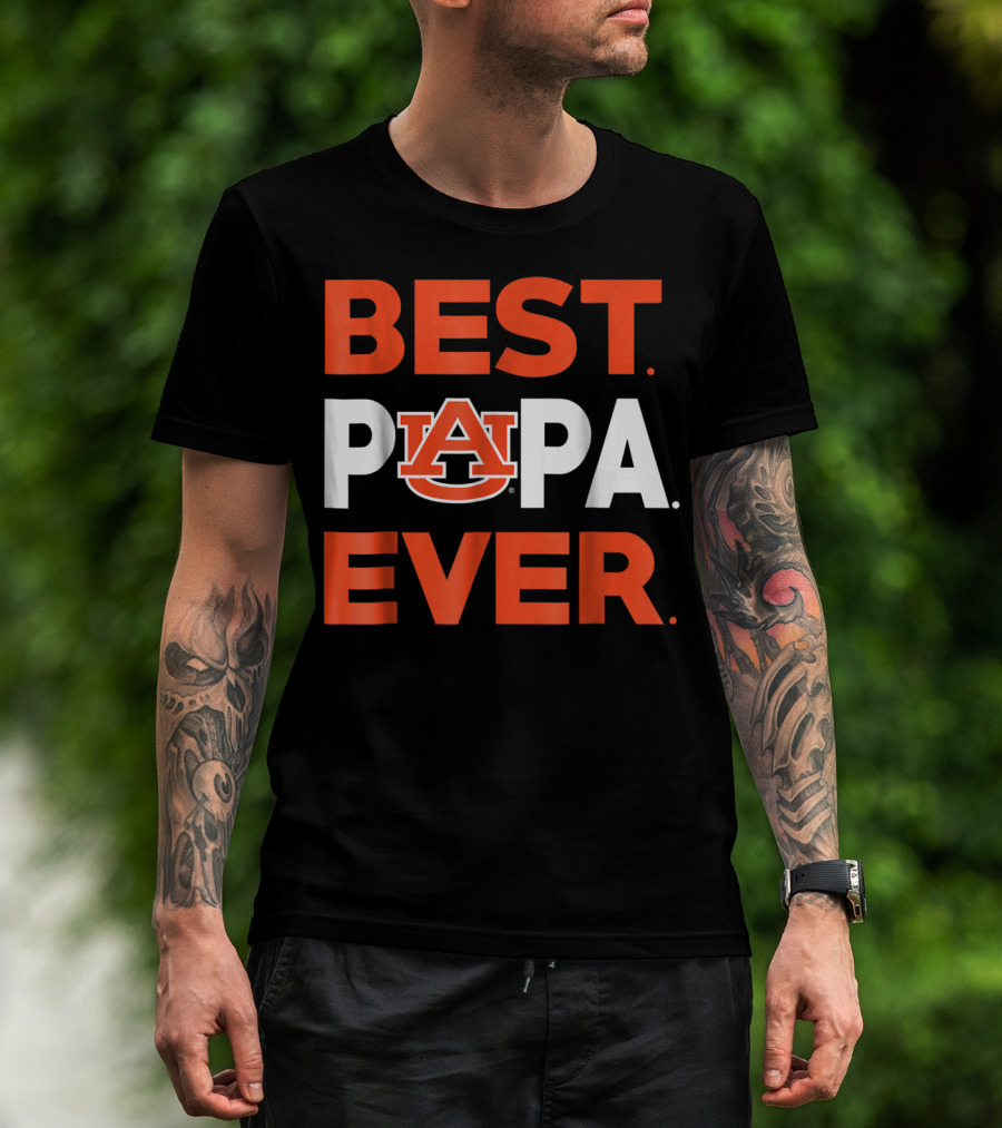 Best Papa Ever Auburn Tigers Mens T-Shirt