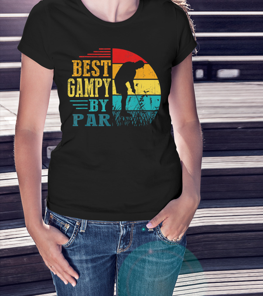 Best Gampy By Par Golf Lover Golfer Vintage T-Shirt