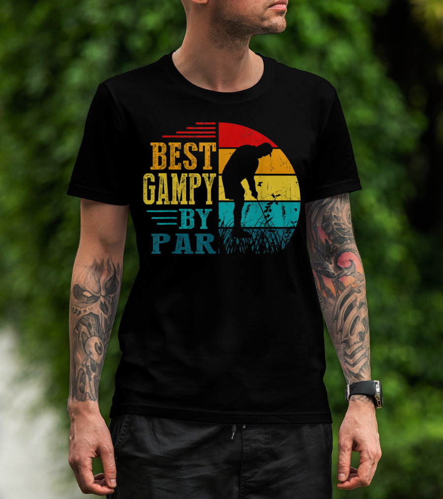 Best Gampy By Par Golf Lover Golfer Vintage T-Shirt