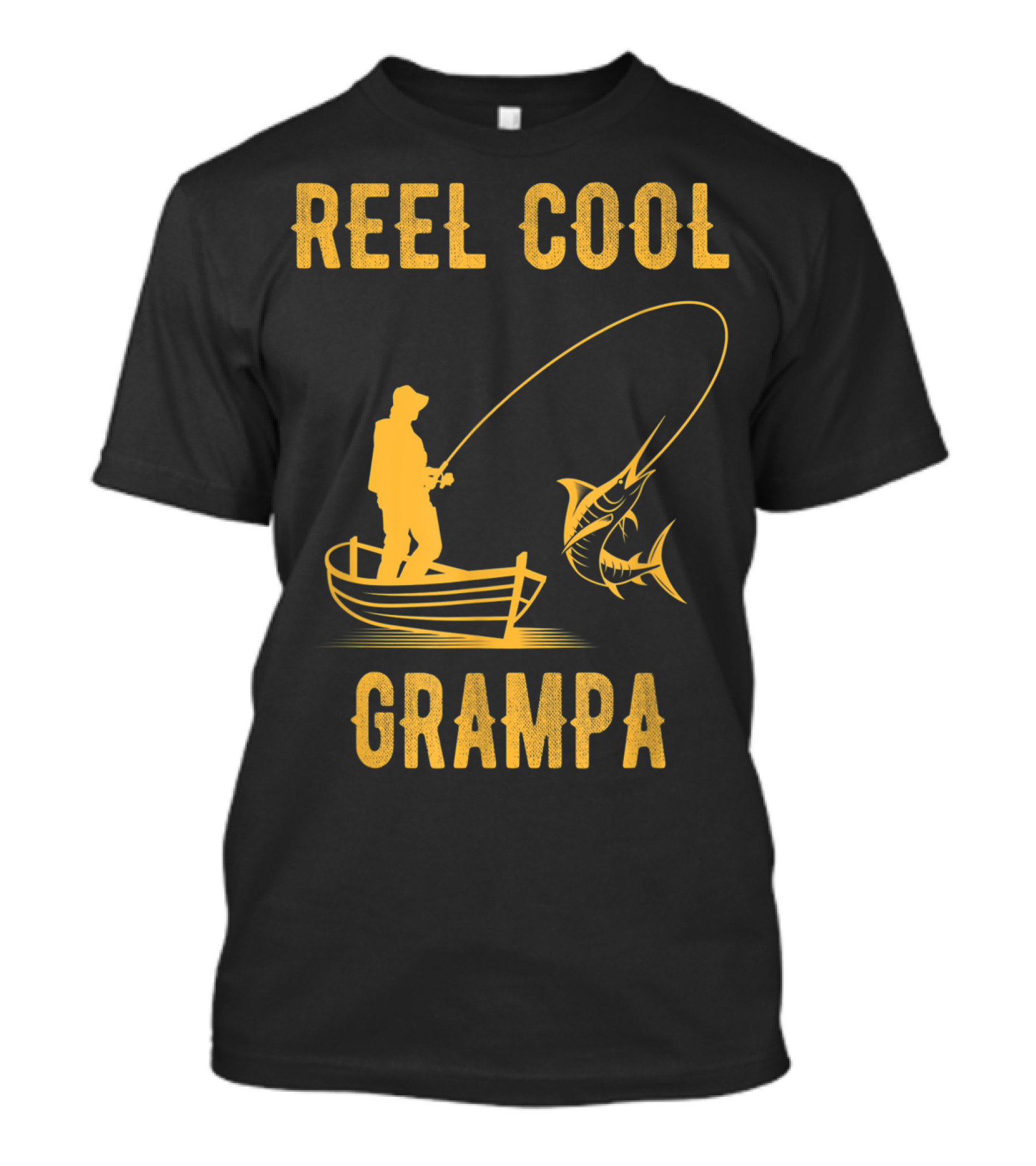 Reel Cool Grampa Fishing Boat And Catching Fish T-Shirt