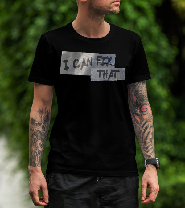 Mens Funny Dad Duct Tape I Can Fix That T-Shirt