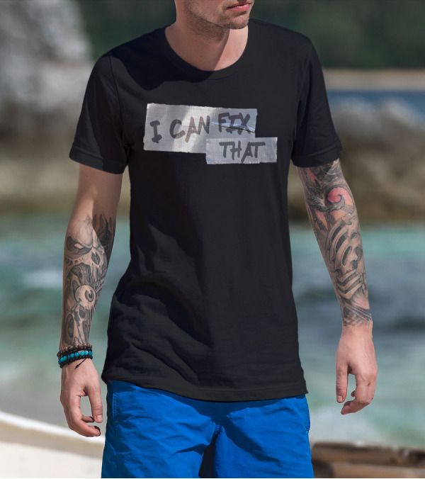Mens Funny Dad Duct Tape I Can Fix That T-Shirt