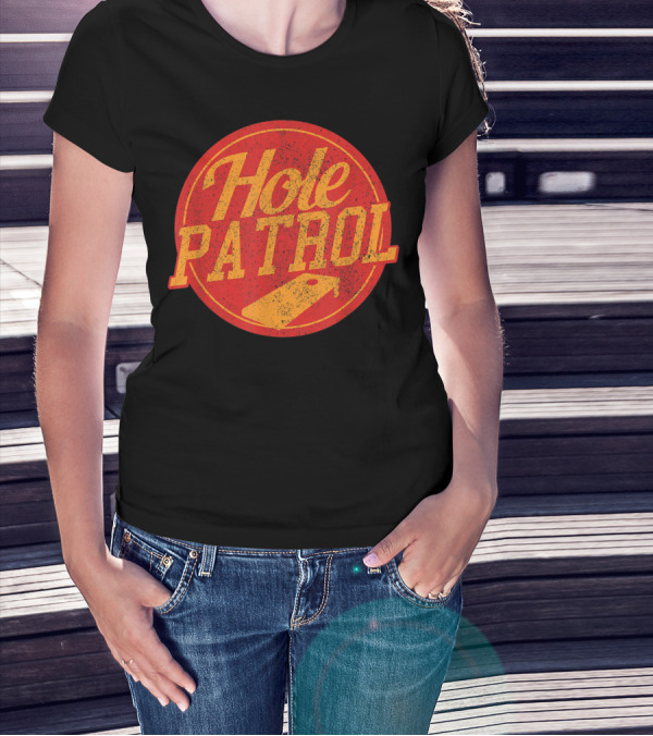 Hole Patrol Vintage Style Cornhole Game T-Shirt