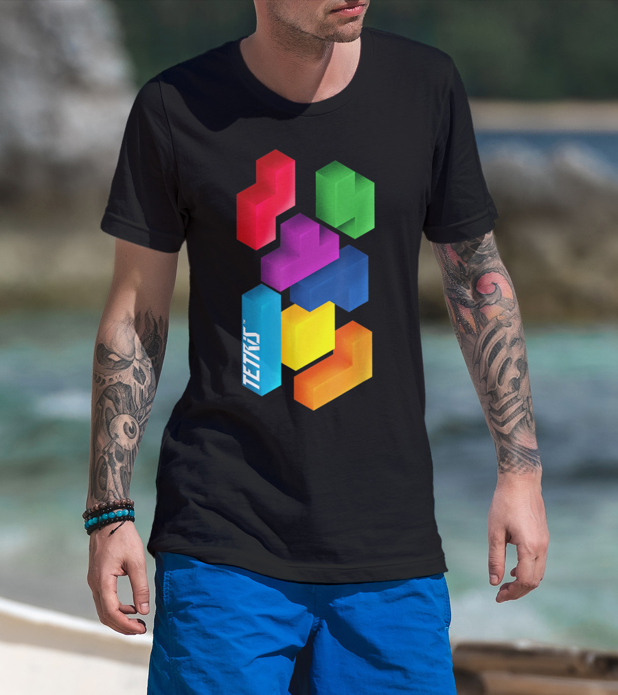 Tetris Colorful Blocks Mommy And Me T-Shirt