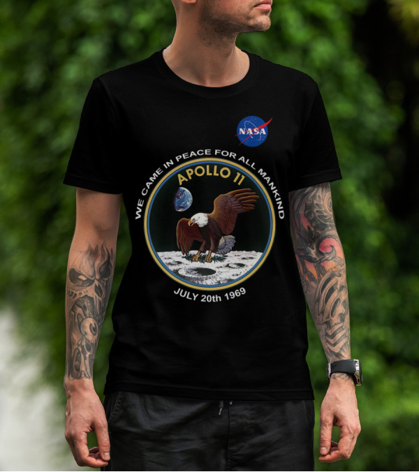 NASA Apollo 11 We Came In Peace For All Mankind July 20th 1969 T-Shirt