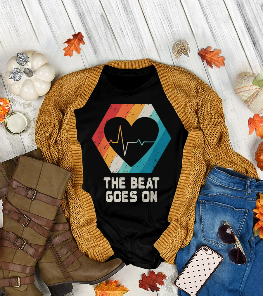 The Beat Goes On Open Heart Surgery Survivor Post Attack Reco T-Shirt