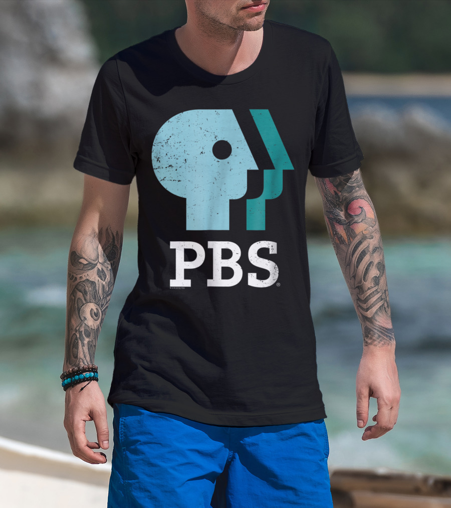 PBS Distressed Sky Mint Pistachio T-Shirt