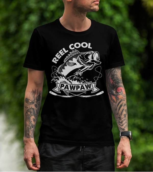 Reel Cool Pawpaw Fishing Bass Splash And Line T-Shirt