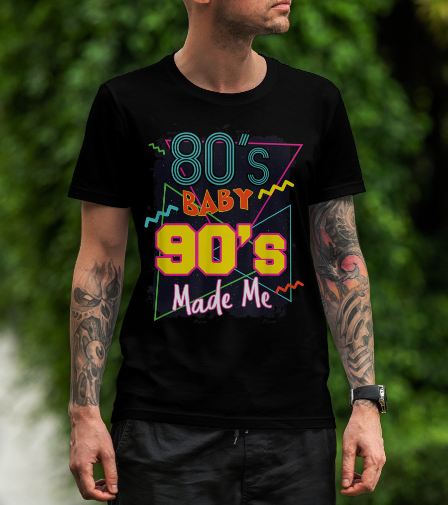 80's Baby 90's Made Me Retro Neon T-Shirt