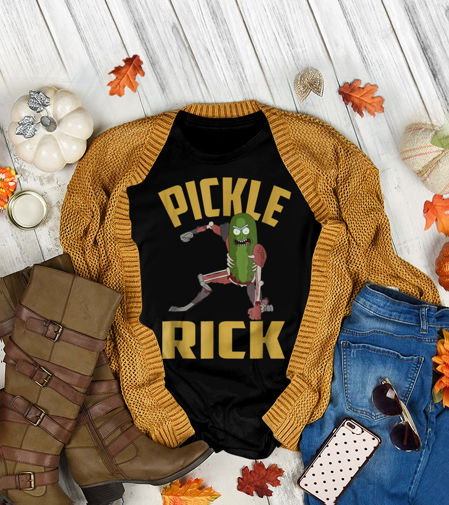 Rick and Morty Pickle Rick Punch Action Pose T-Shirt