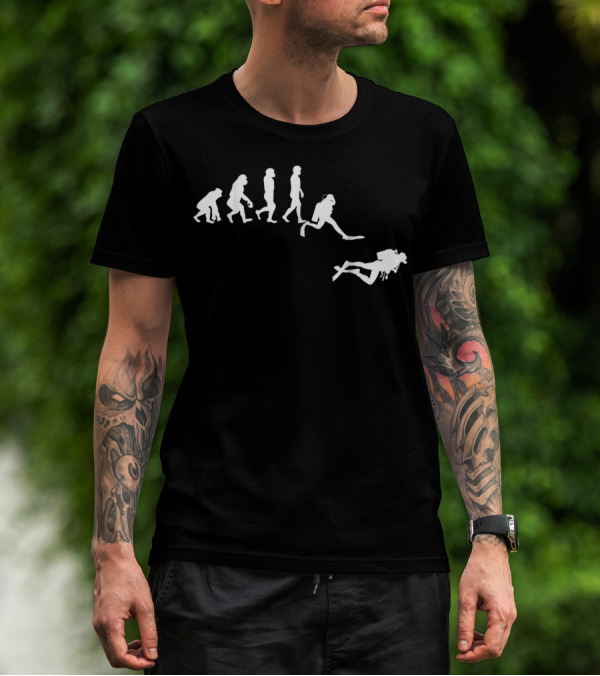 Scuba Dive Evolution Diver Ocean Transformation T-Shirt