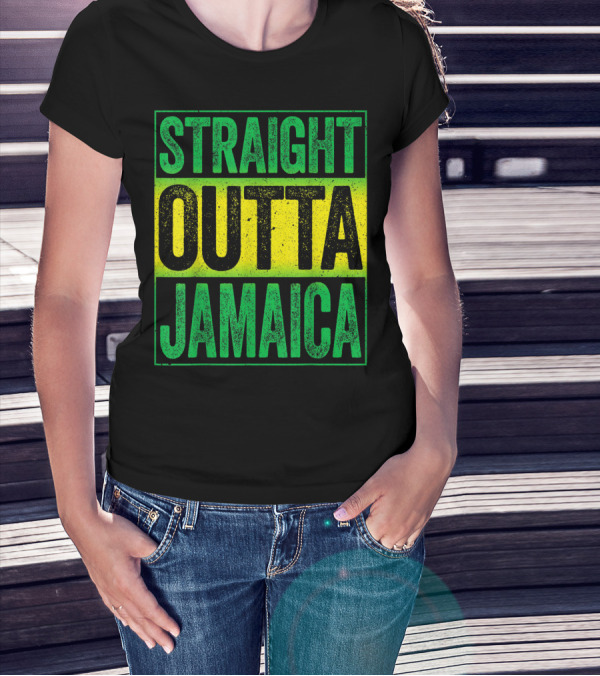 Straight Outta Jamaica Caribbean Party Vibes T-Shirt