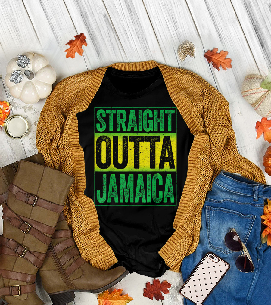 Straight Outta Jamaica Caribbean Party Vibes T-Shirt