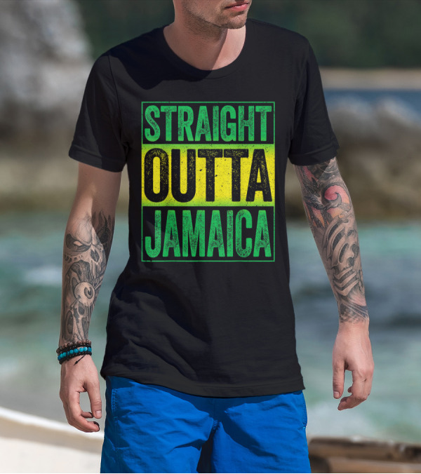 Straight Outta Jamaica Caribbean Party Vibes T-Shirt