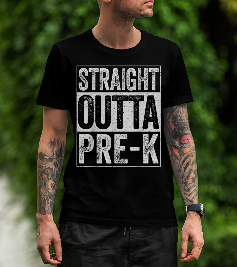 Straight Outta Pre-K Preschool Graduation T-Shirt