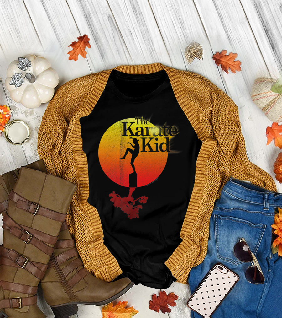 The Karate Kid Crane Kick Sun Gradient Circle T-Shirt