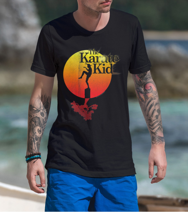 The Karate Kid Crane Kick Sun Gradient Circle T-Shirt