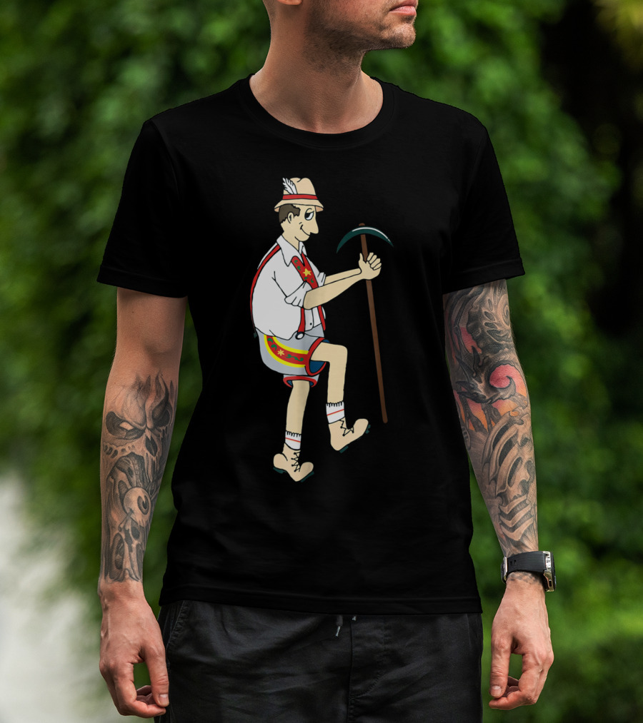 Yodely Guy The Price Is Right Cliff Hangers Game Character Bavarian Lederhosen T-Shirt