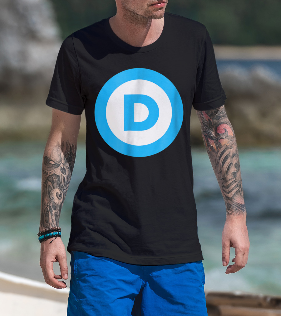 Vote Elect Democrat Freedom D Circle T-Shirt