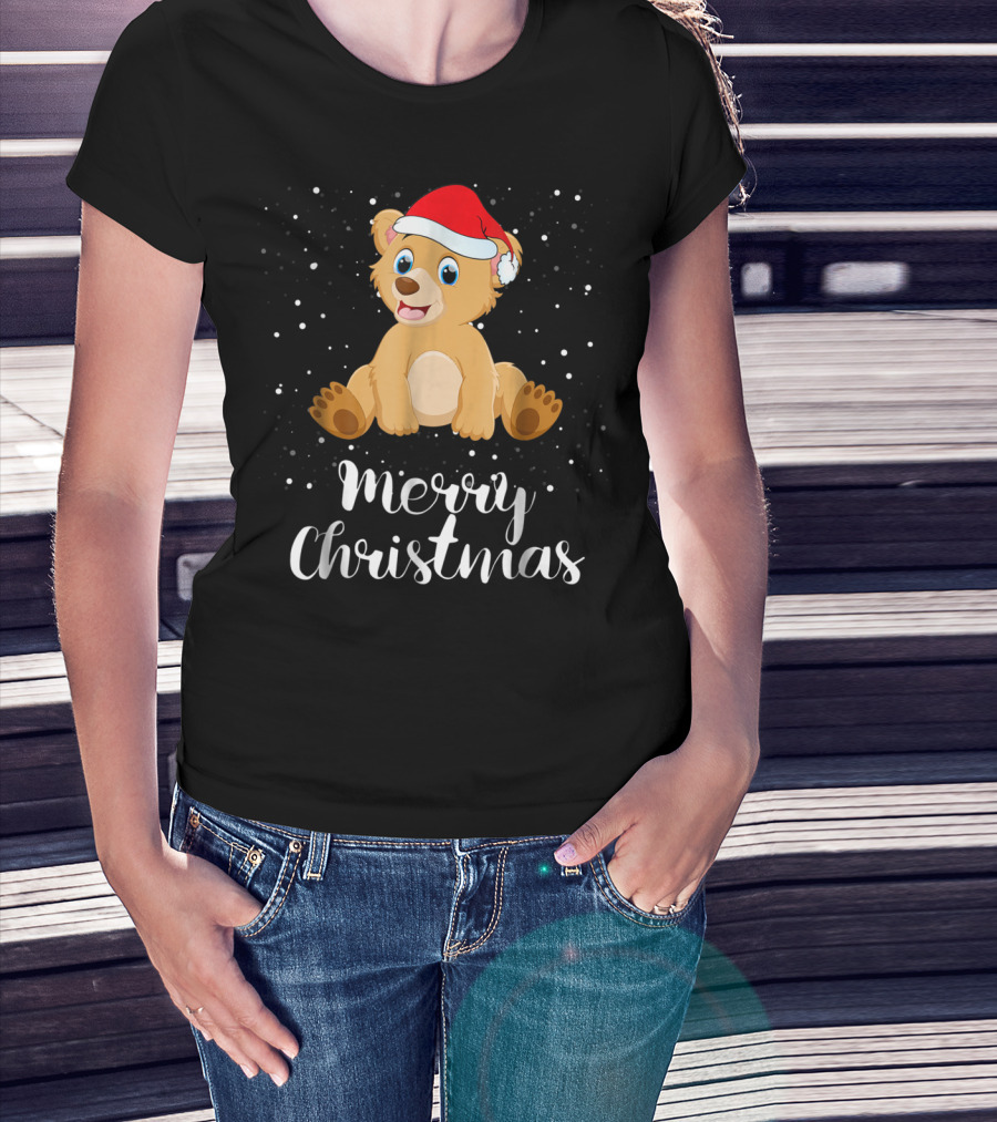 Bear Merry Christmas Funny Family Group Matching T-Shirt
