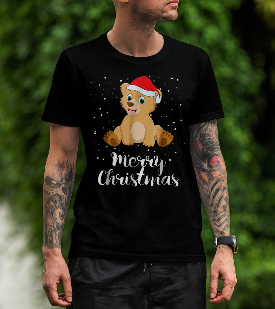 Bear Merry Christmas Funny Family Group Matching T-Shirt