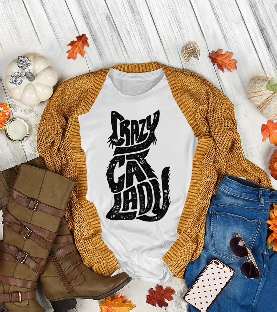 Crazy Cat Lady Funny Cats Kitty Kitten Vintage T-Shirt