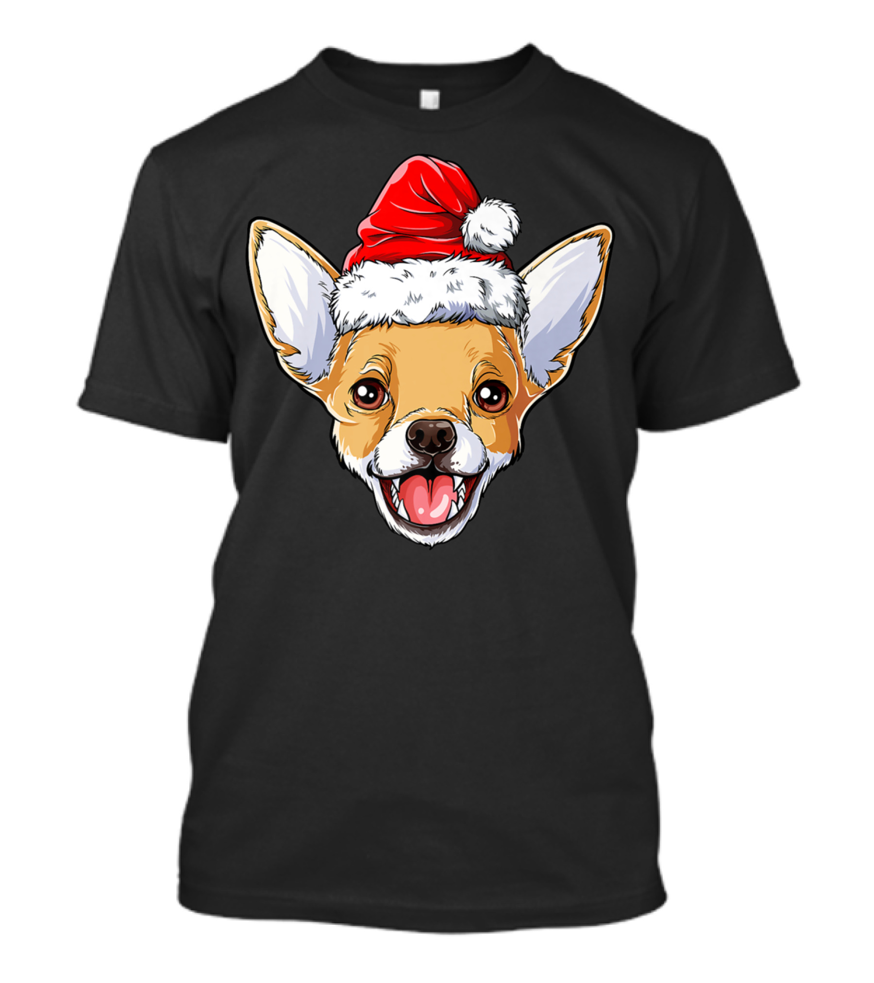 Chihuahua Santa Christmas Kids Xmas Holiday Cheer T-Shirt