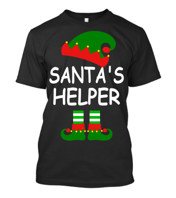 Santa's Helper Elf Hat And Shoes Festive T-Shirt
