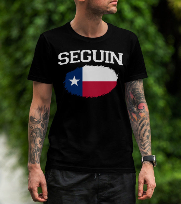 Seguin Texas Flag Vintage USA Sports T-Shirt