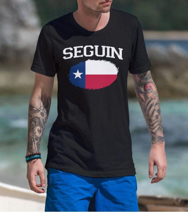 Seguin Texas Flag Vintage USA Sports T-Shirt