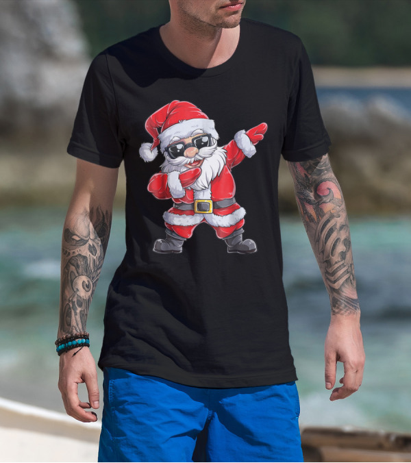 Santa Dab With Sunglasses Joyful Holiday T-Shirt
