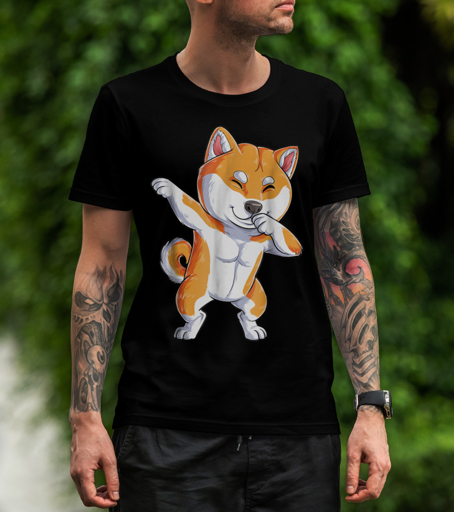 Dabbing Shiba Inu Kids Boys Puppy Dance T-Shirt