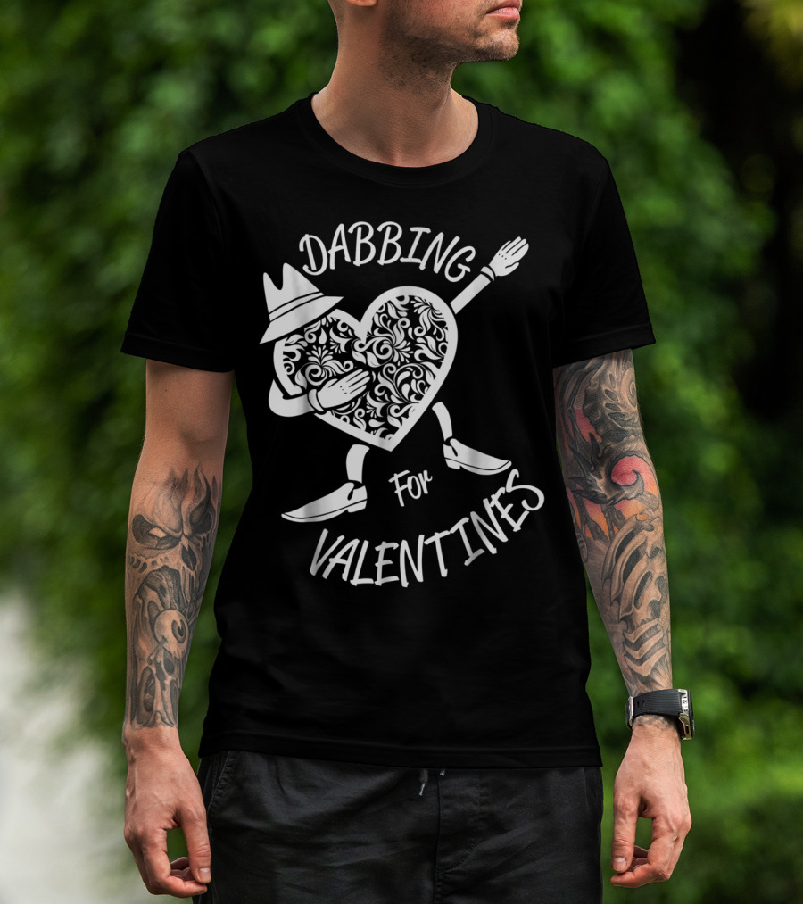 Dabbing For Valentines Heart Day Boyfriend T-Shirt
