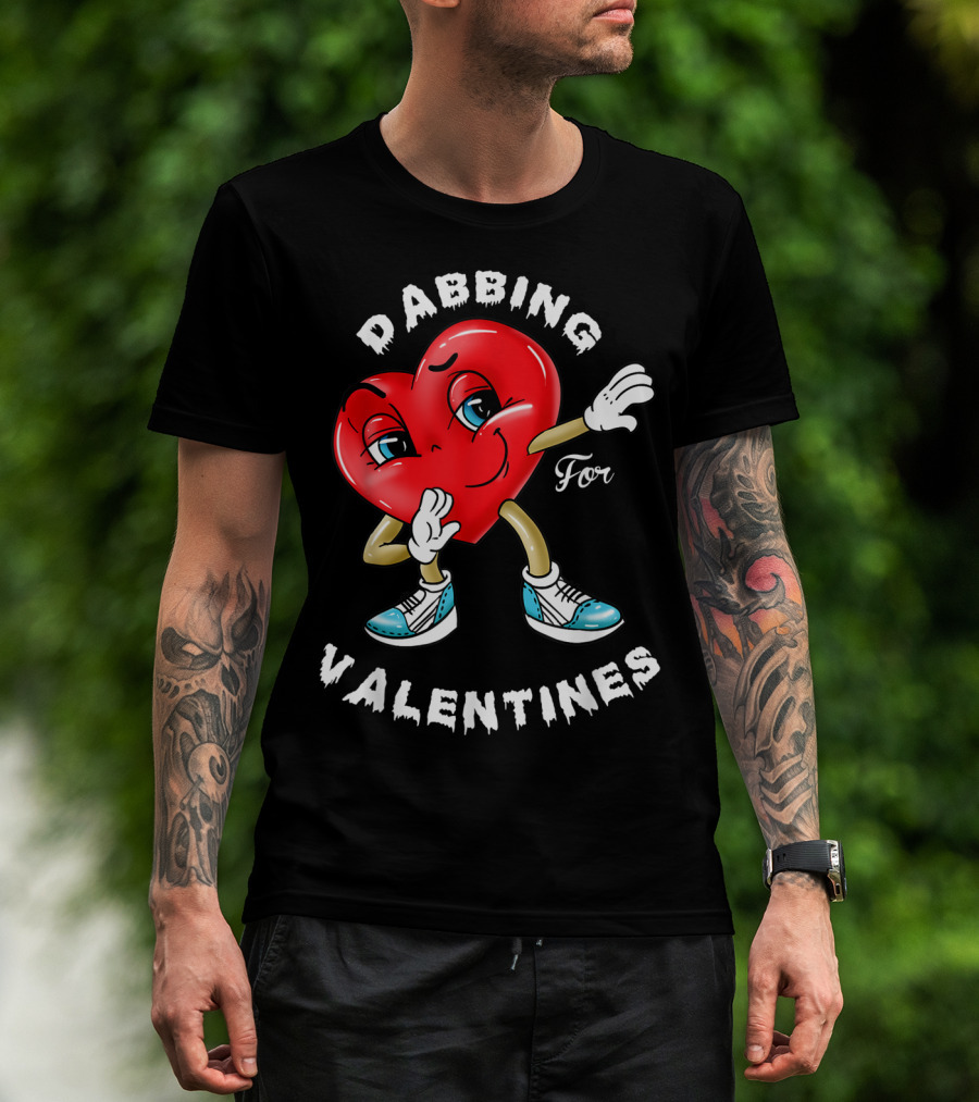 Dabbing Valentines Heart For Girlfriend T-Shirt