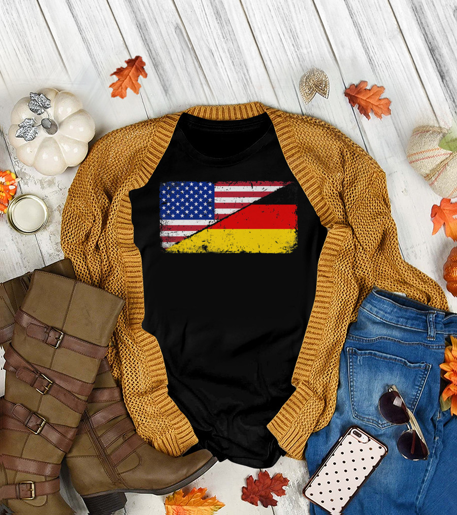 German American Flag Oktoberfest Mashup T-Shirt