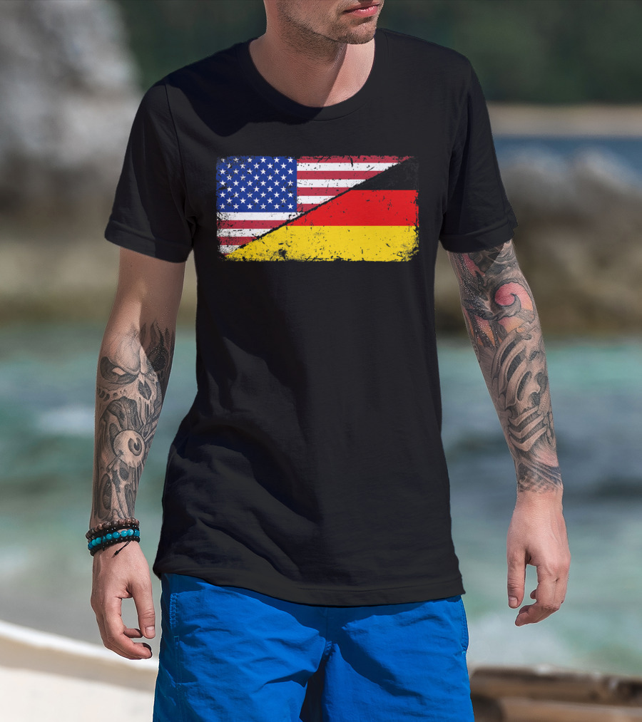 German American Flag Oktoberfest Mashup T-Shirt