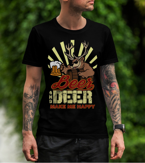 Beer And Deer Make Me Happy T-Shirt