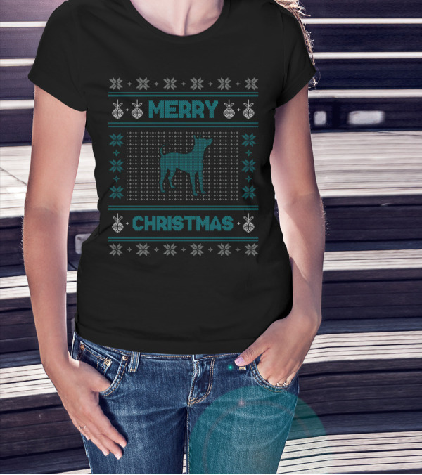 Merry Christmas American Hairless XmasDog Holiday T-Shirt