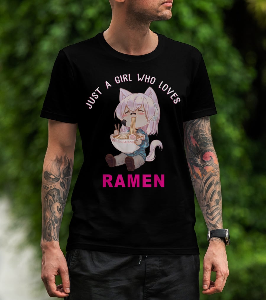 Just A Girl Who Loves Ramen Anime Japanese T-Shirt