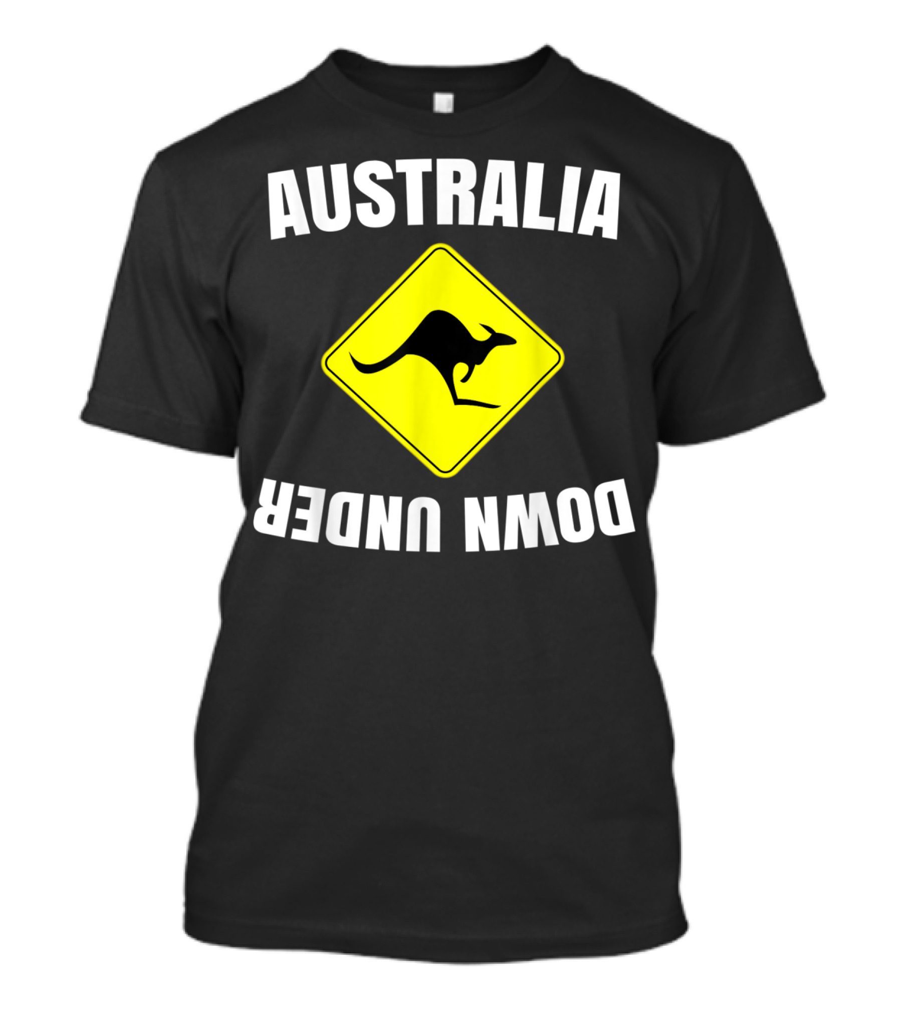 Australia Down Under Kangaroo Road Sign T-Shirt
