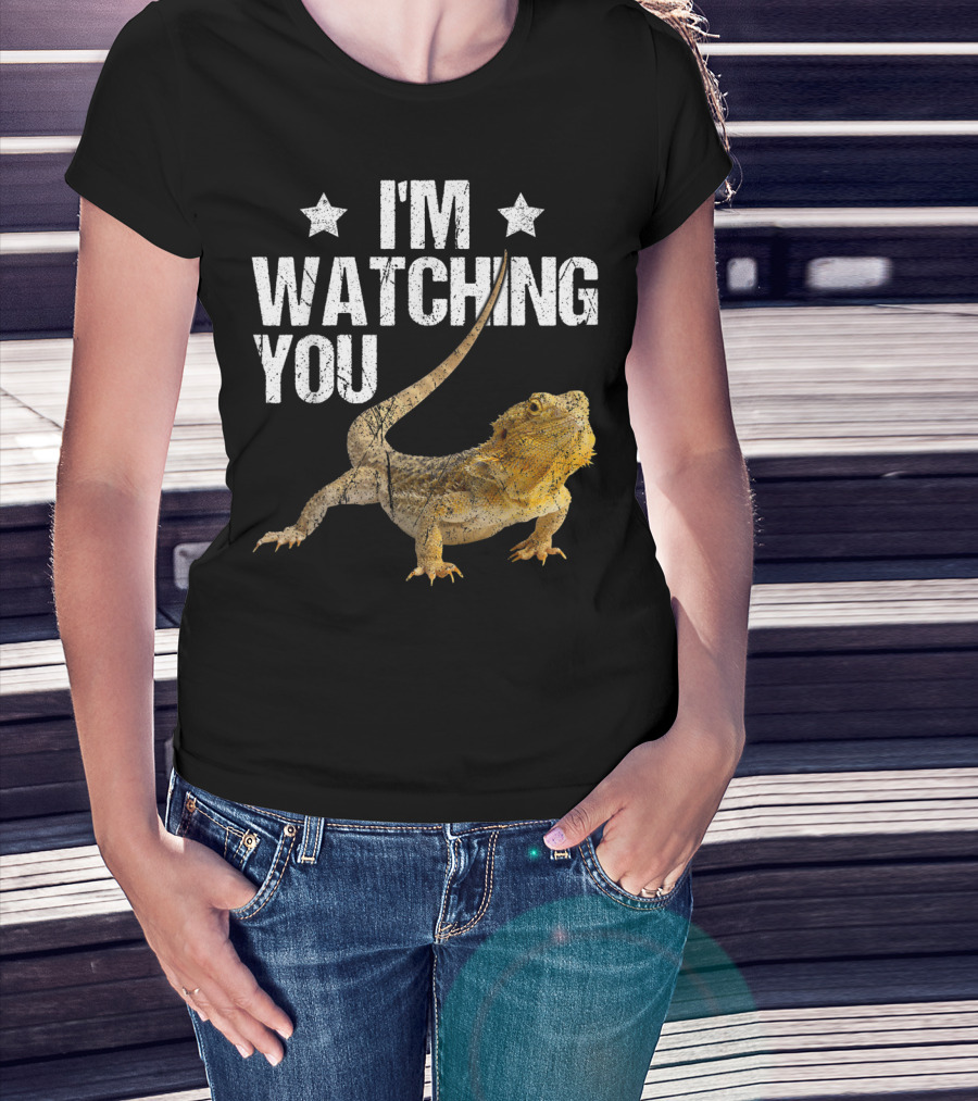 I'm Watching You Bearded Dragon T-Shirt