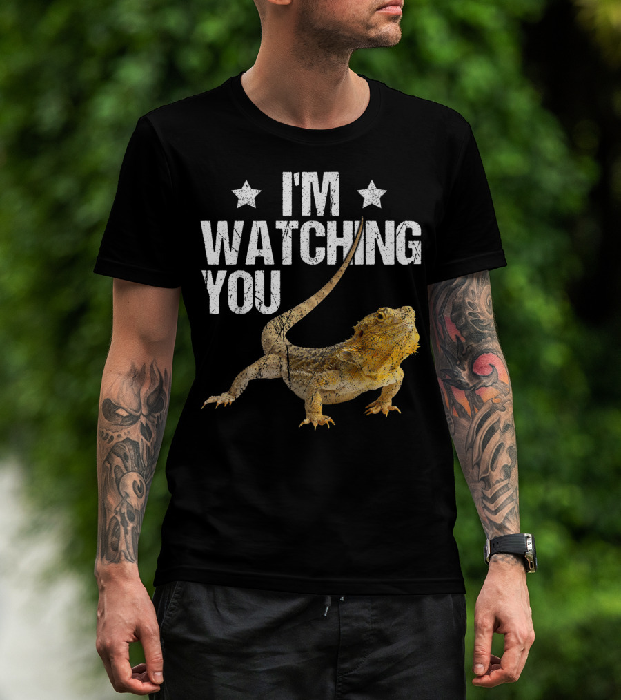 I'm Watching You Bearded Dragon T-Shirt