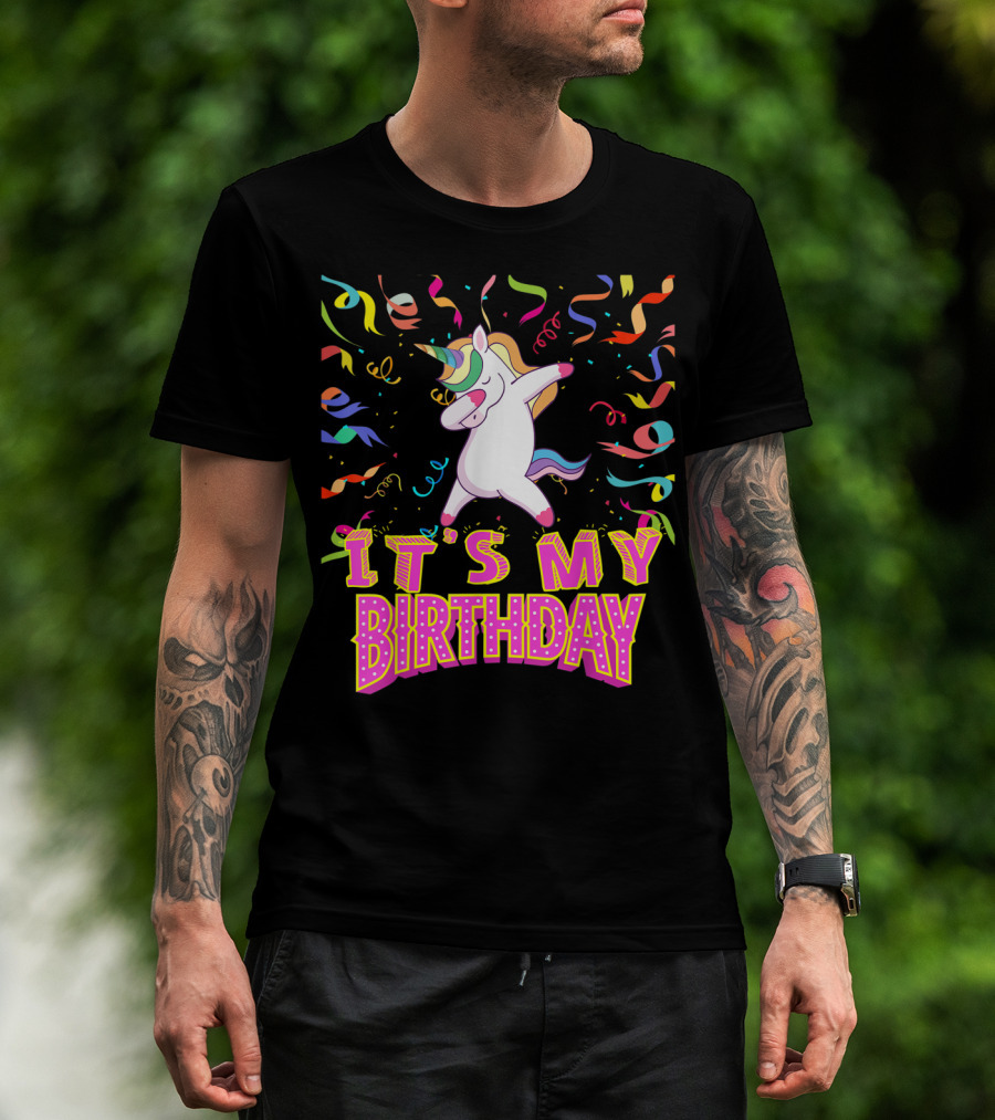 It's My Birthday Dabbing Unicorn Party T-Shirt