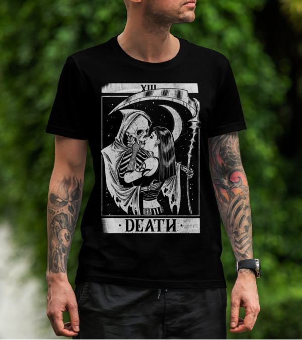 Blackcraft Vintage Death Grim Reaper Tarot XIII Kiss T-Shirt